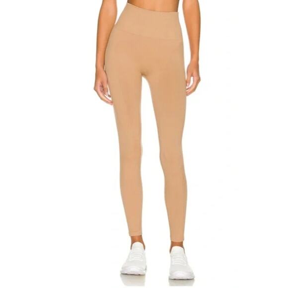 Spiritual Gangster Size M/L Beige Icon Leggings Ribbed High Waisted N4-2 - Picture 1 of 6